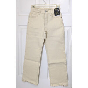 Art Class Girls High Rise Relaxed Hip Baggy Jeans Off White Size 10 Distressed